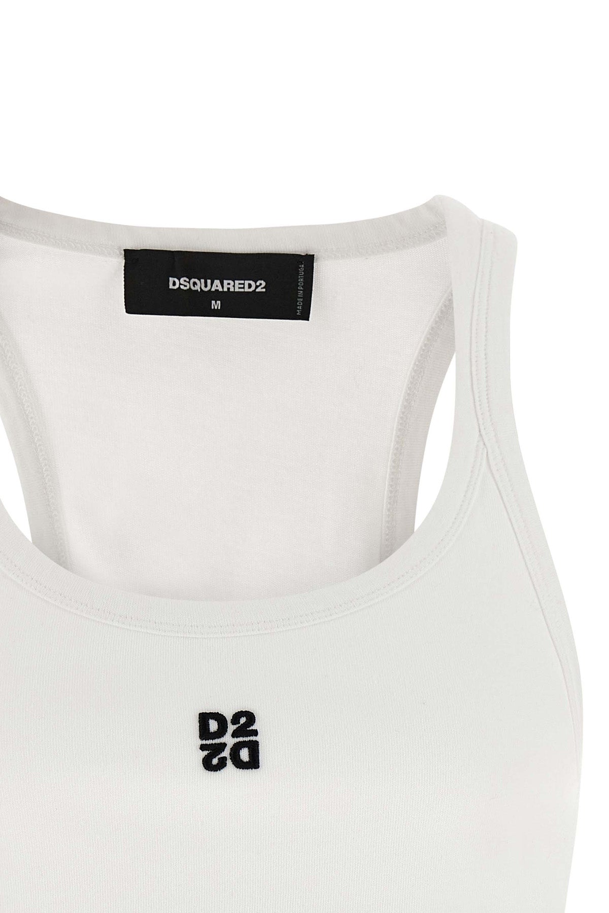 the white tank top dsquared2 d2 upside down redefines essential clothing codes