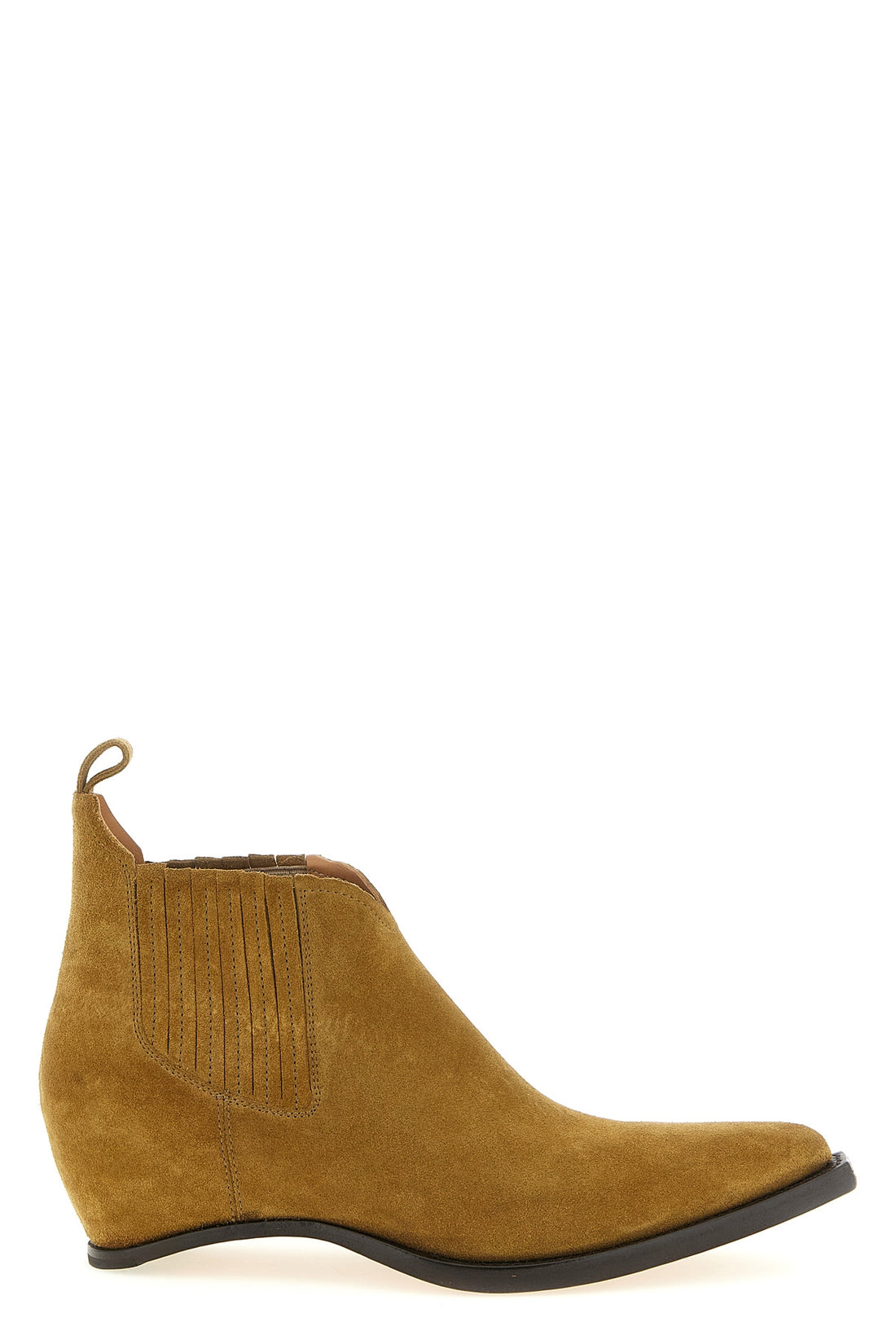 MAISON MARGIELA 43 western chelsea heel-less vintage effect suede ankle boots