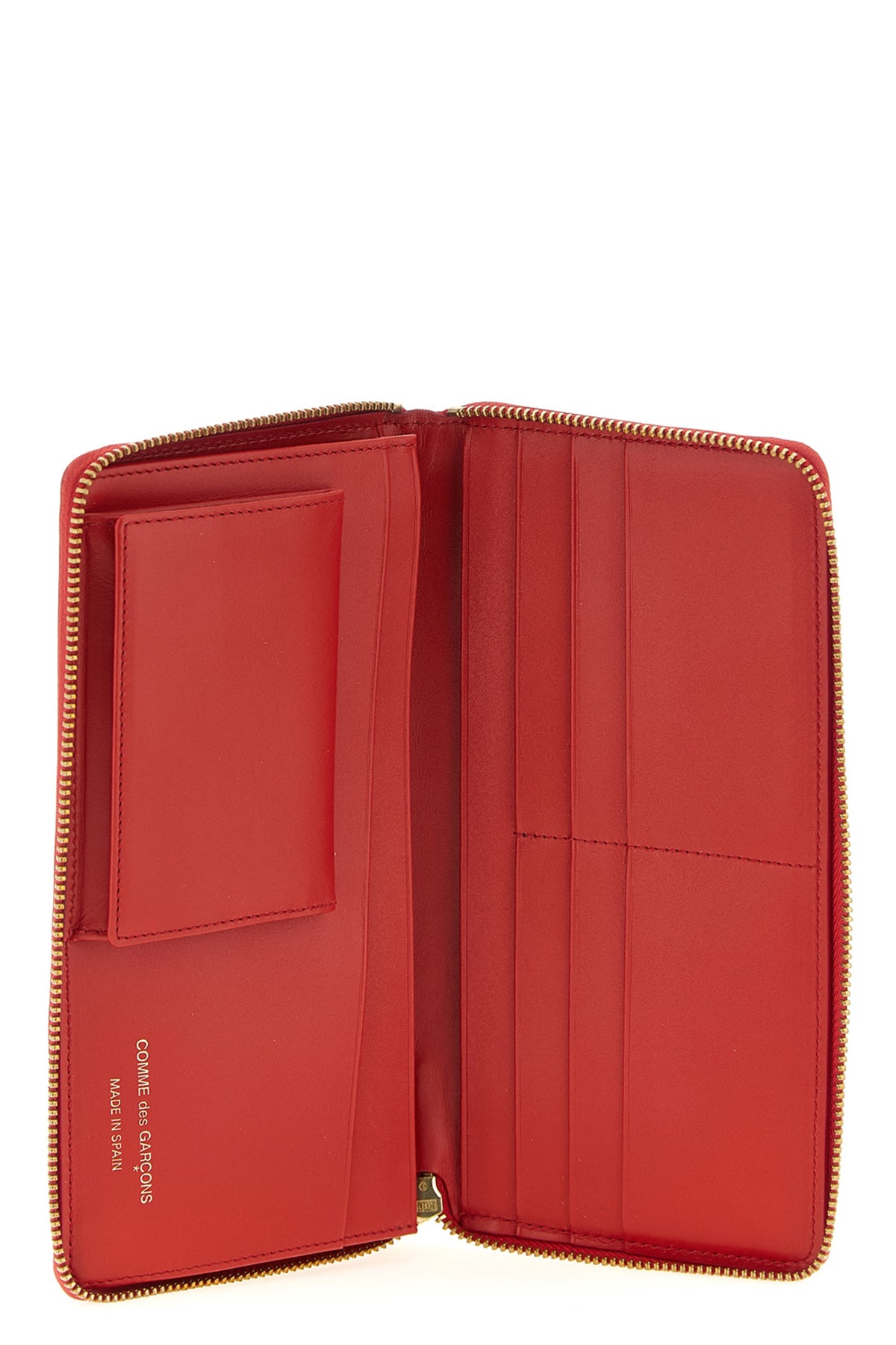 polka dots printed leather wallet