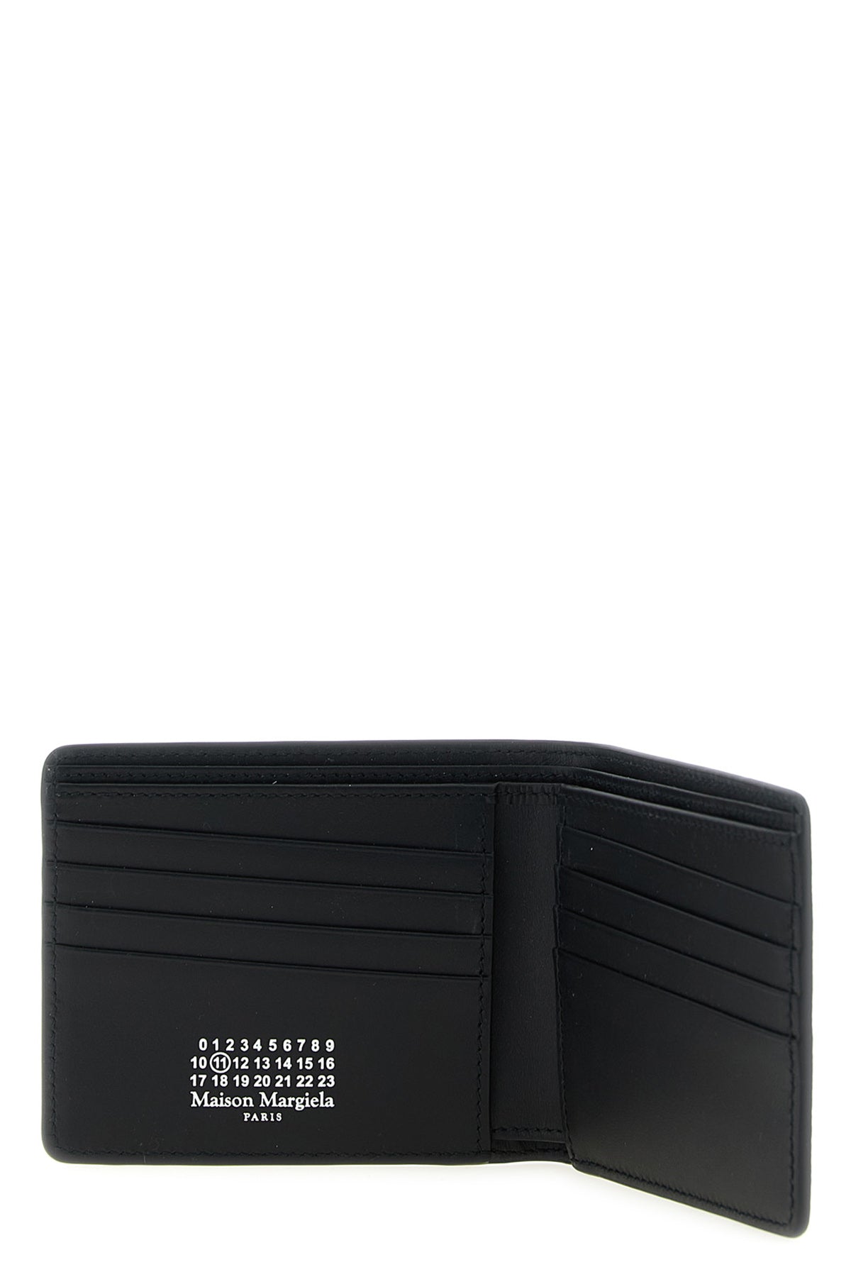 the maison margiela folding wallet features a rigorous bi-fold construction
