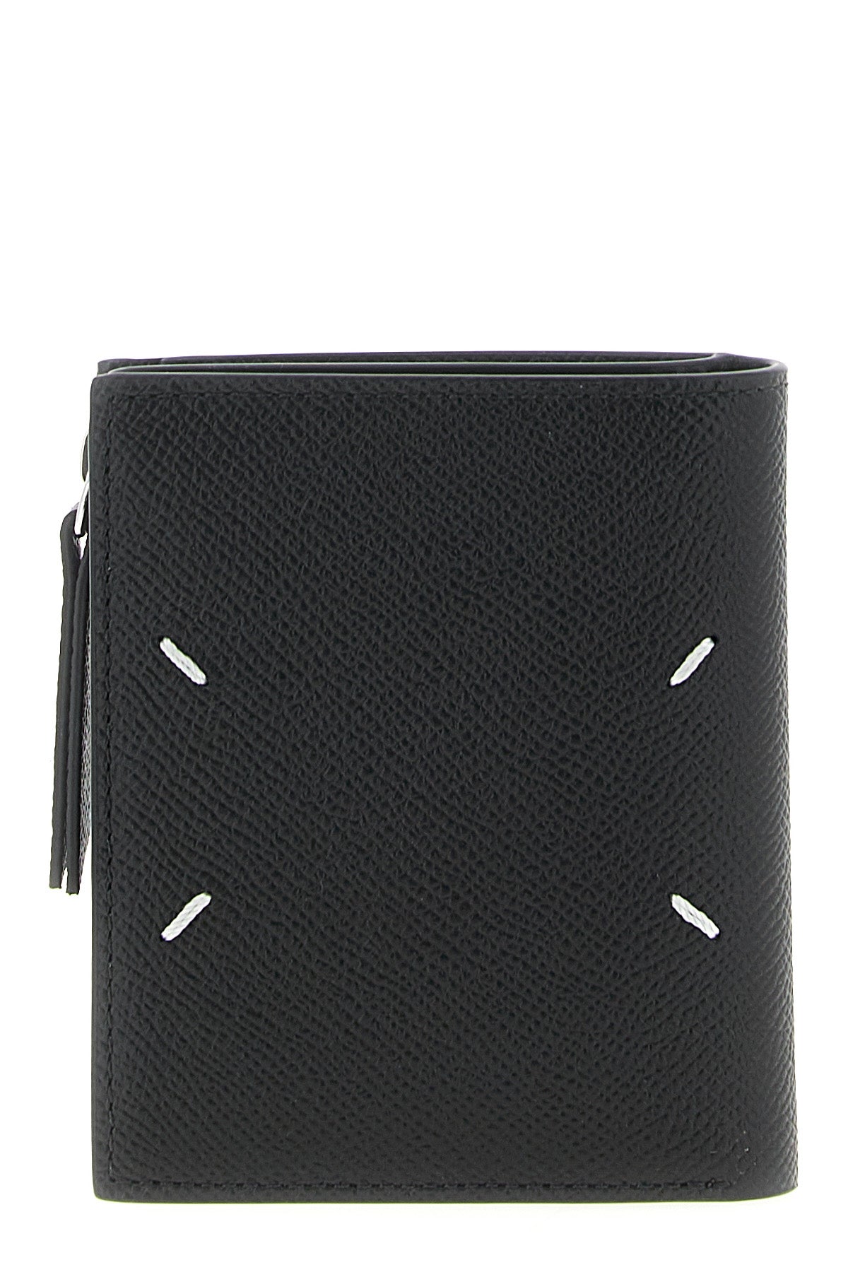four stitches hammered leather wallet