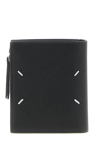 four stitches hammered leather wallet