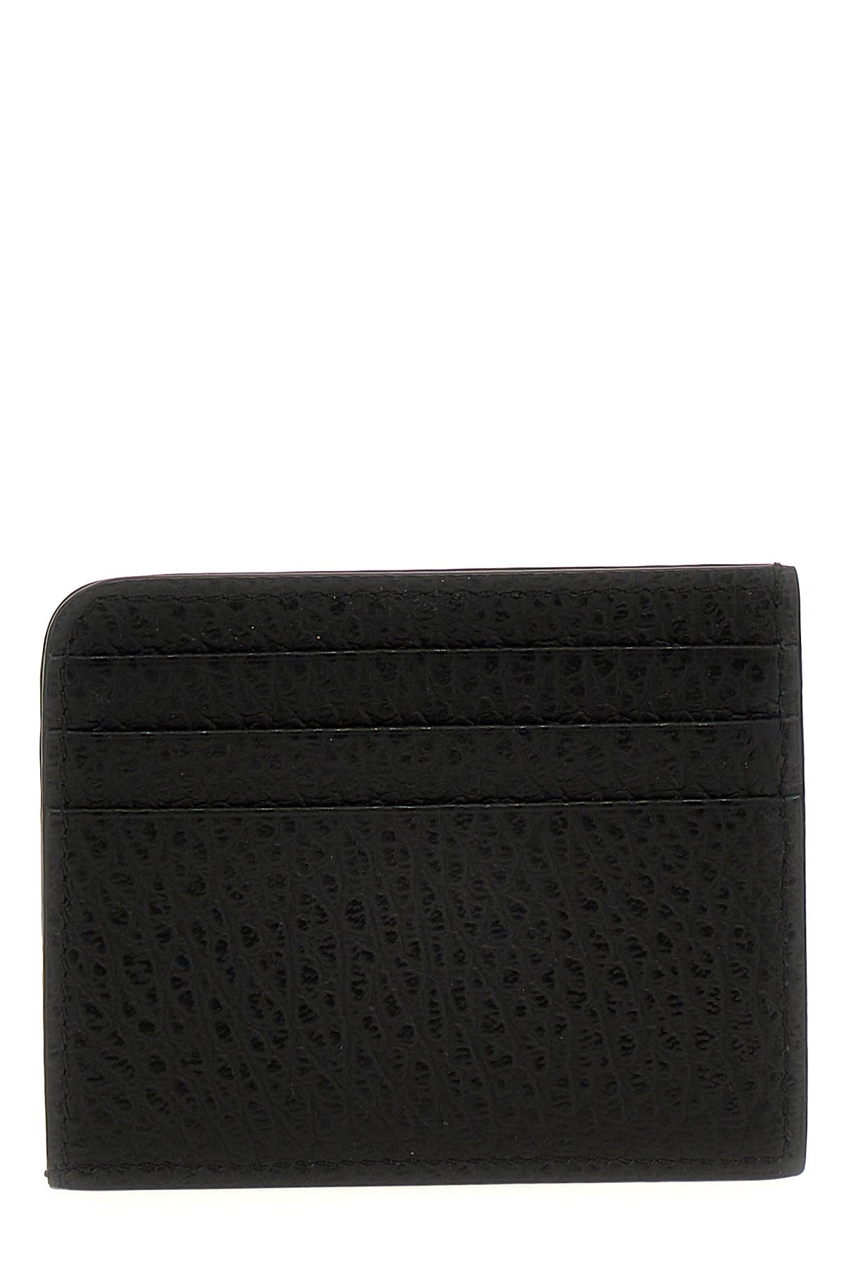 embossed leather four stitches card holder