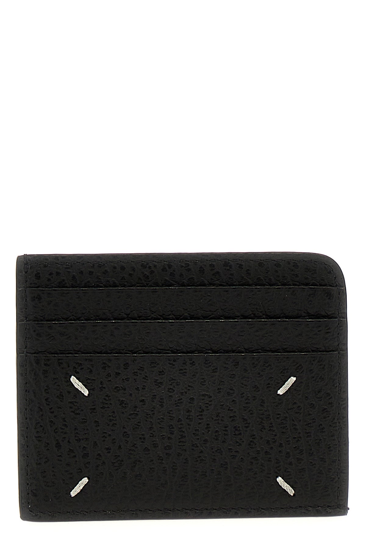 embossed leather four stitches card holder