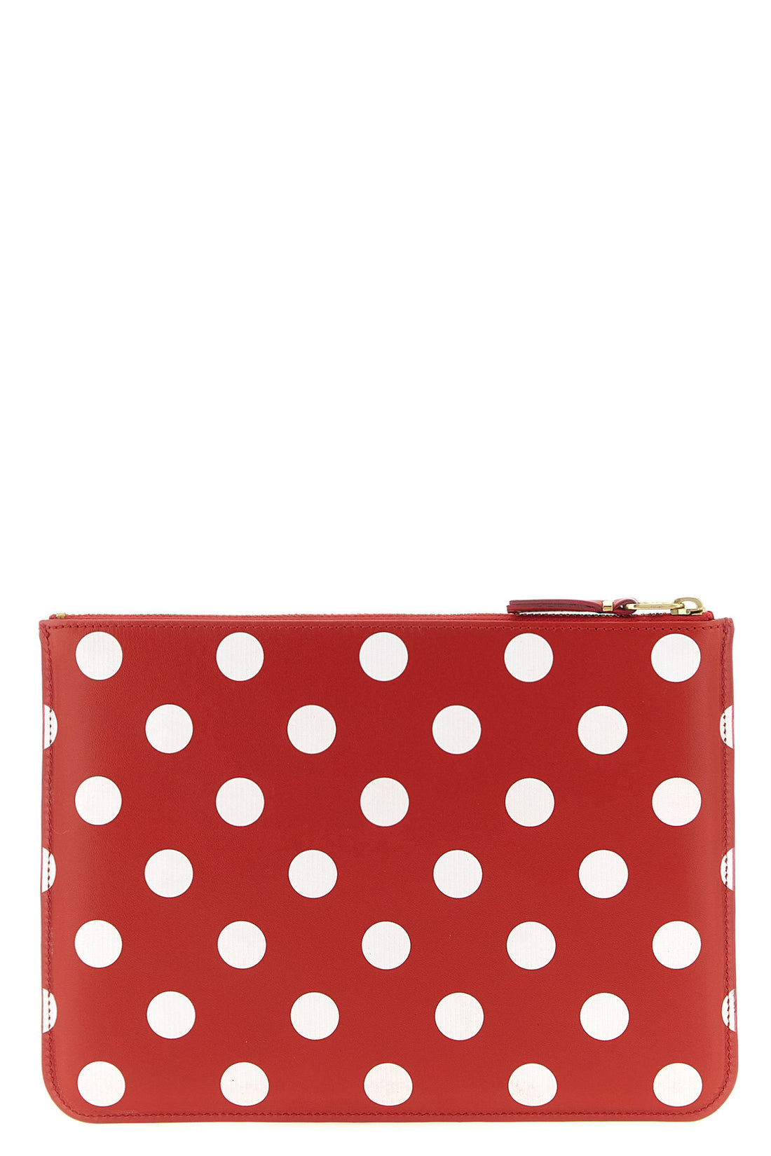 COMME DES GARÇONS OS polka dots printed leather wallet