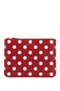 'polka dot leather pouch bag