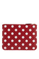 'polka dot leather pouch bag