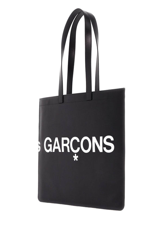 logo leather tote bag