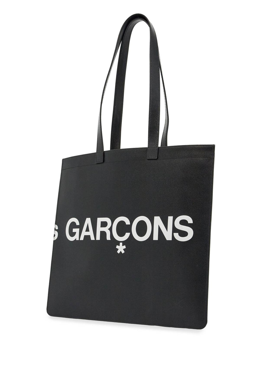 logo leather tote bag