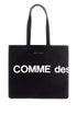 logo leather tote bag