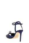 jimmy choo sacora sandals feature a structured silhouette in bright navy blue