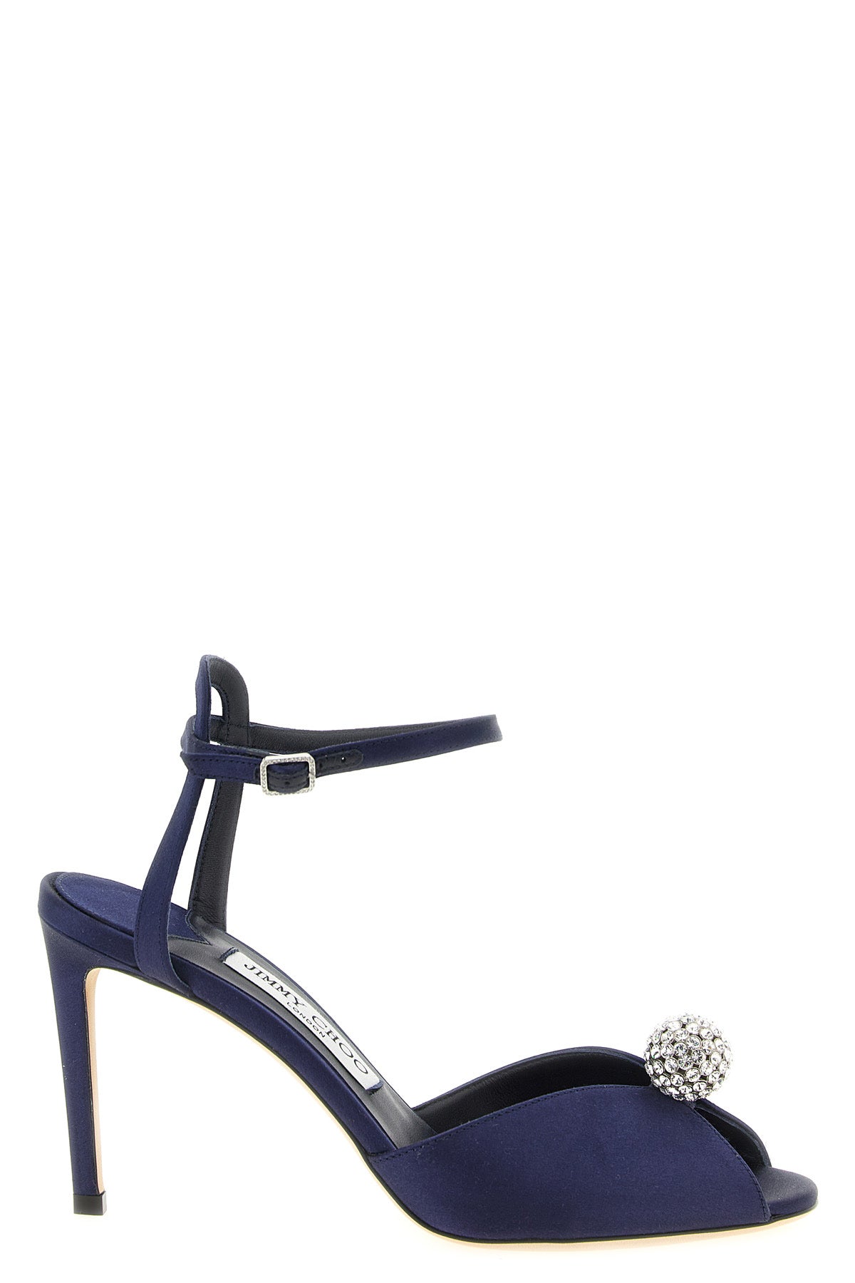 jimmy choo sacora sandals feature a structured silhouette in bright navy blue