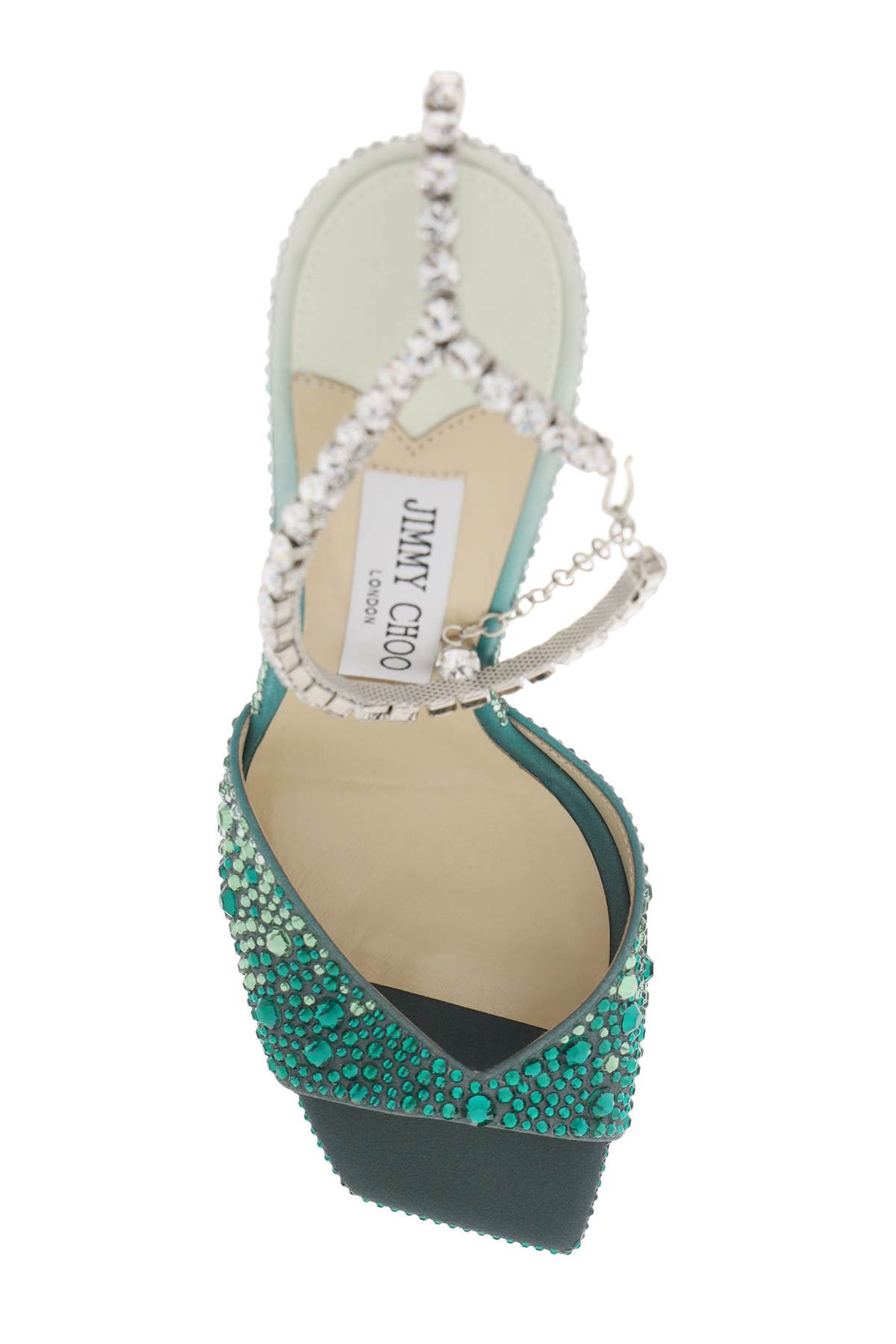 saeda 100 sandals with degradé crystals