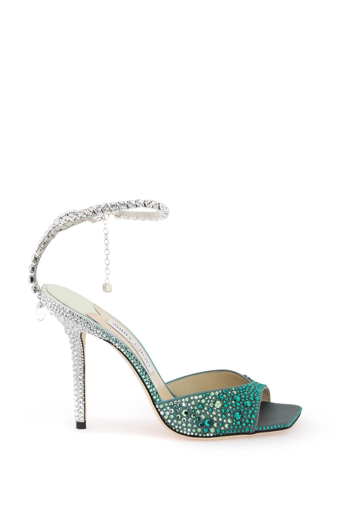 saeda 100 sandals with degradé crystals