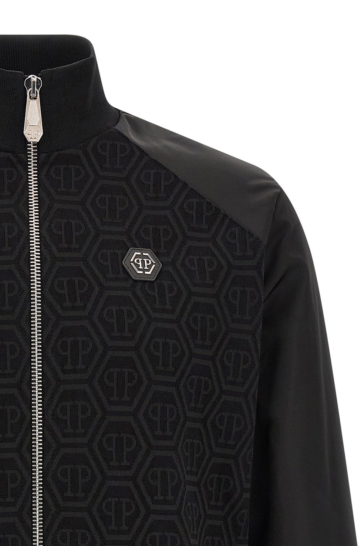 monogram jacquard stretch cotton sweatshirt
