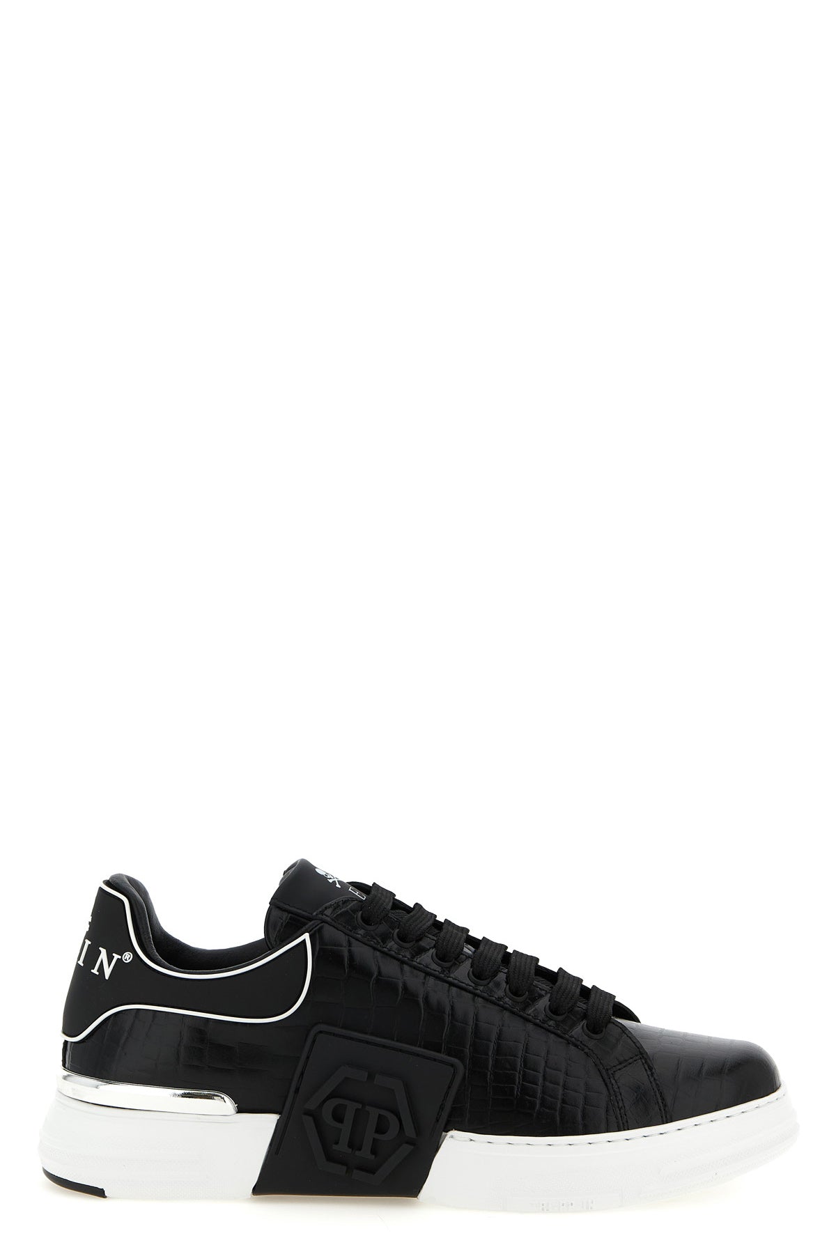phantom kick$ cocco sneakers in premium crocodile-effect print leather