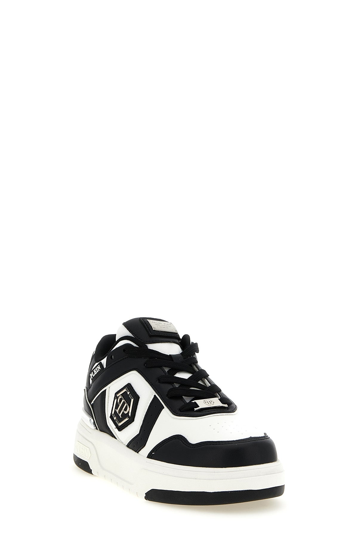 sk8r sneakers in leather-effect fabric and canvas