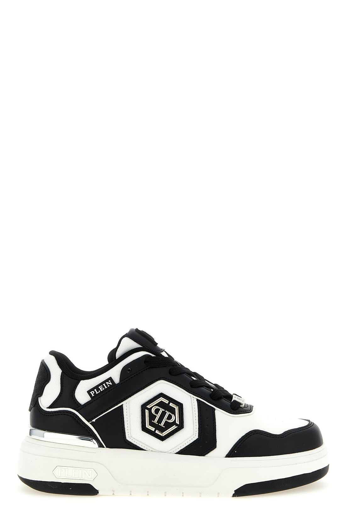 PHILIPP PLEIN 40 sk8r sneakers in leather-effect fabric and canvas