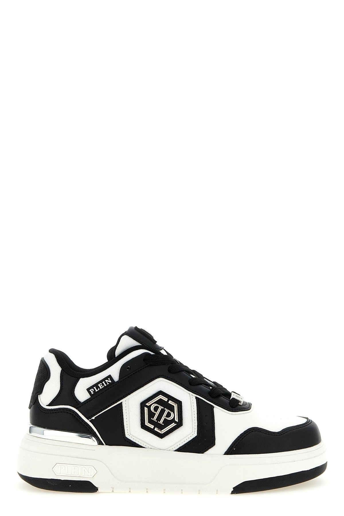 sk8r sneakers in leather-effect fabric and canvas