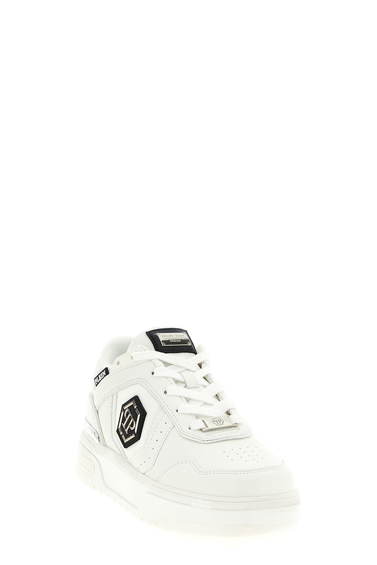 sk8r sneakers in leather-effect fabric and canvas