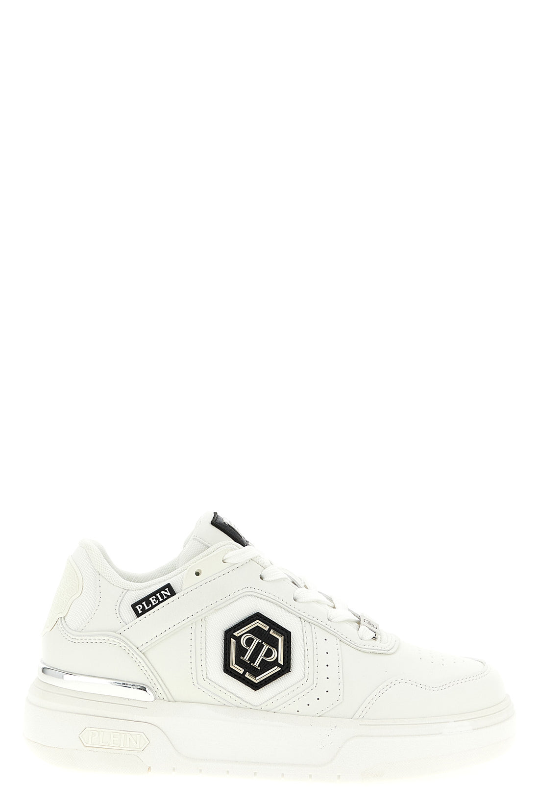 PHILIPP PLEIN 40 sk8r sneakers in leather-effect fabric and canvas