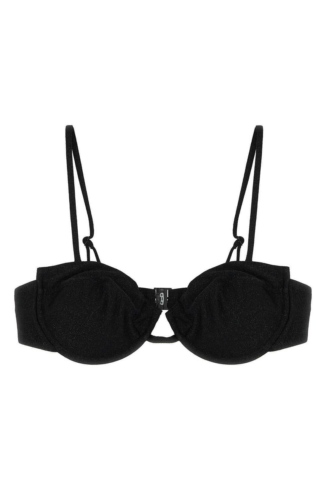 MC2 SAINT BARTH S salina bikini top in stretch lurex fabric
