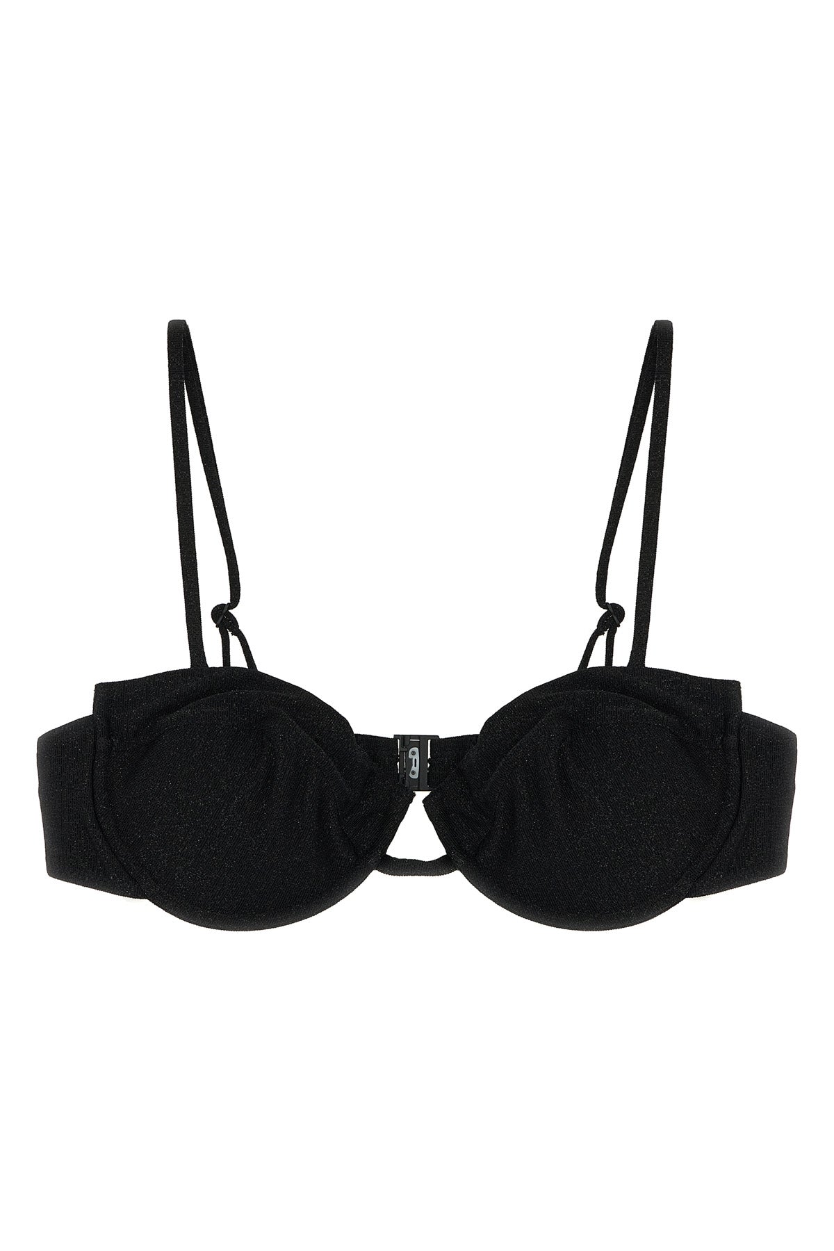 salina bikini top in stretch lurex fabric