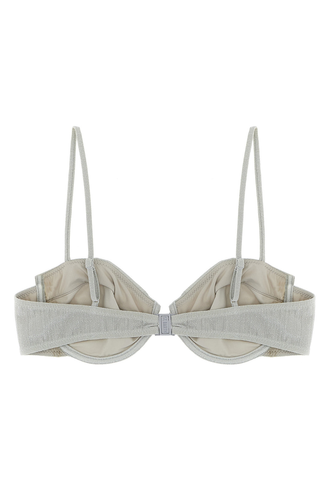 MC2 SAINT BARTH L salina bikini top in stretch lurex fabric