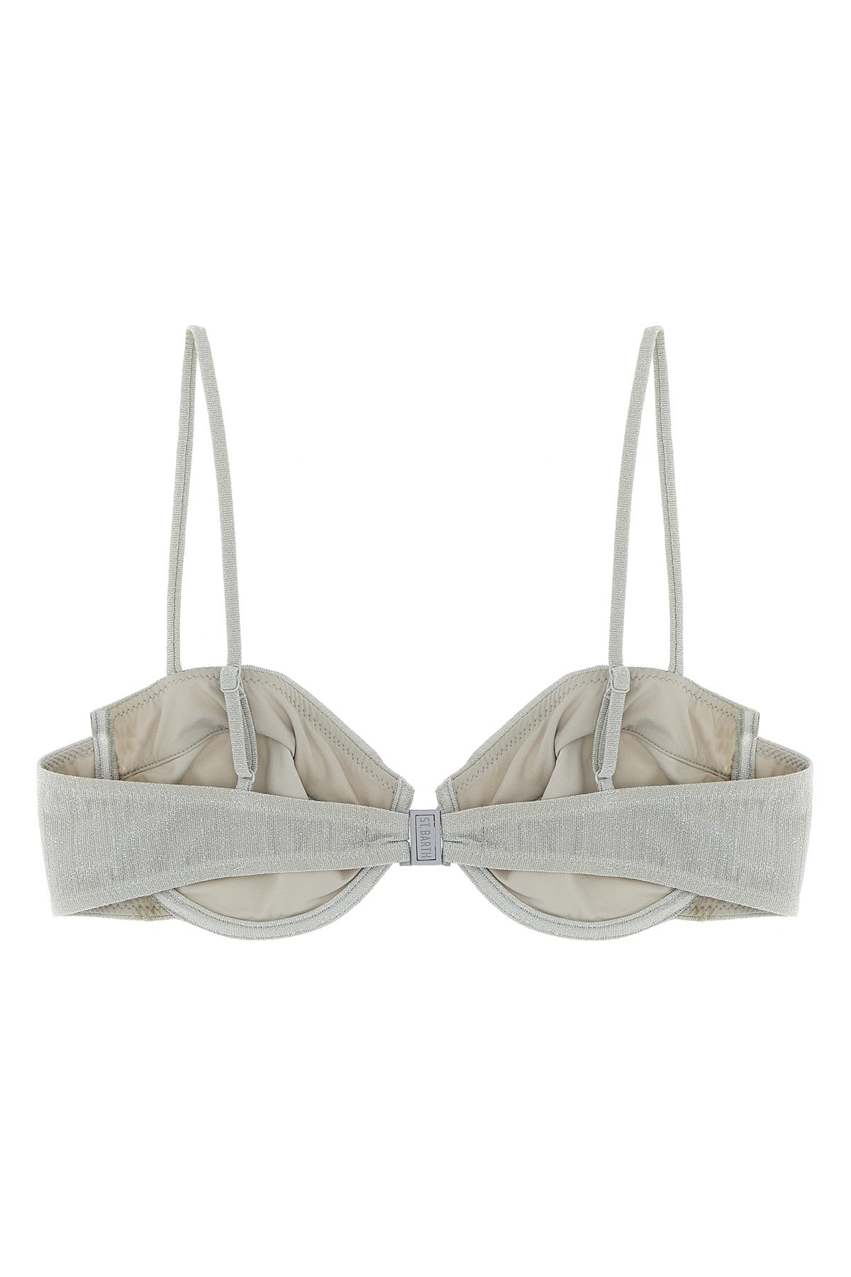 salina bikini top in stretch lurex fabric