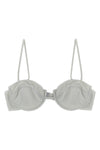 salina bikini top in stretch lurex fabric