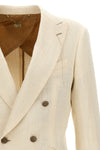 sam double-breasted blazer in silk blend