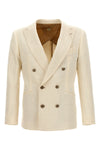 sam double-breasted blazer in silk blend