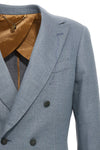 double-breasted blazer in silk blend