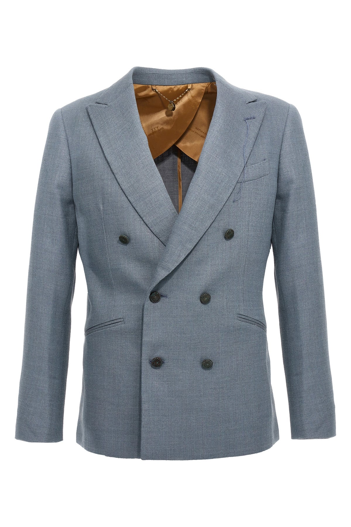 double-breasted blazer in silk blend