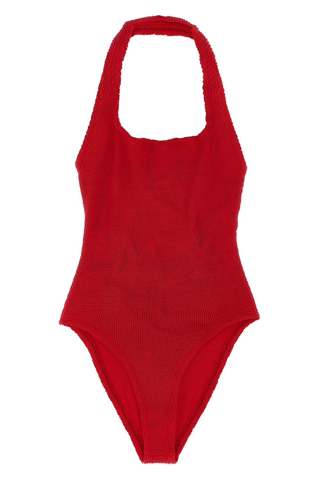 HUNZA G OS sandy fabric one-piece swimsuit the original crinkle(tm)