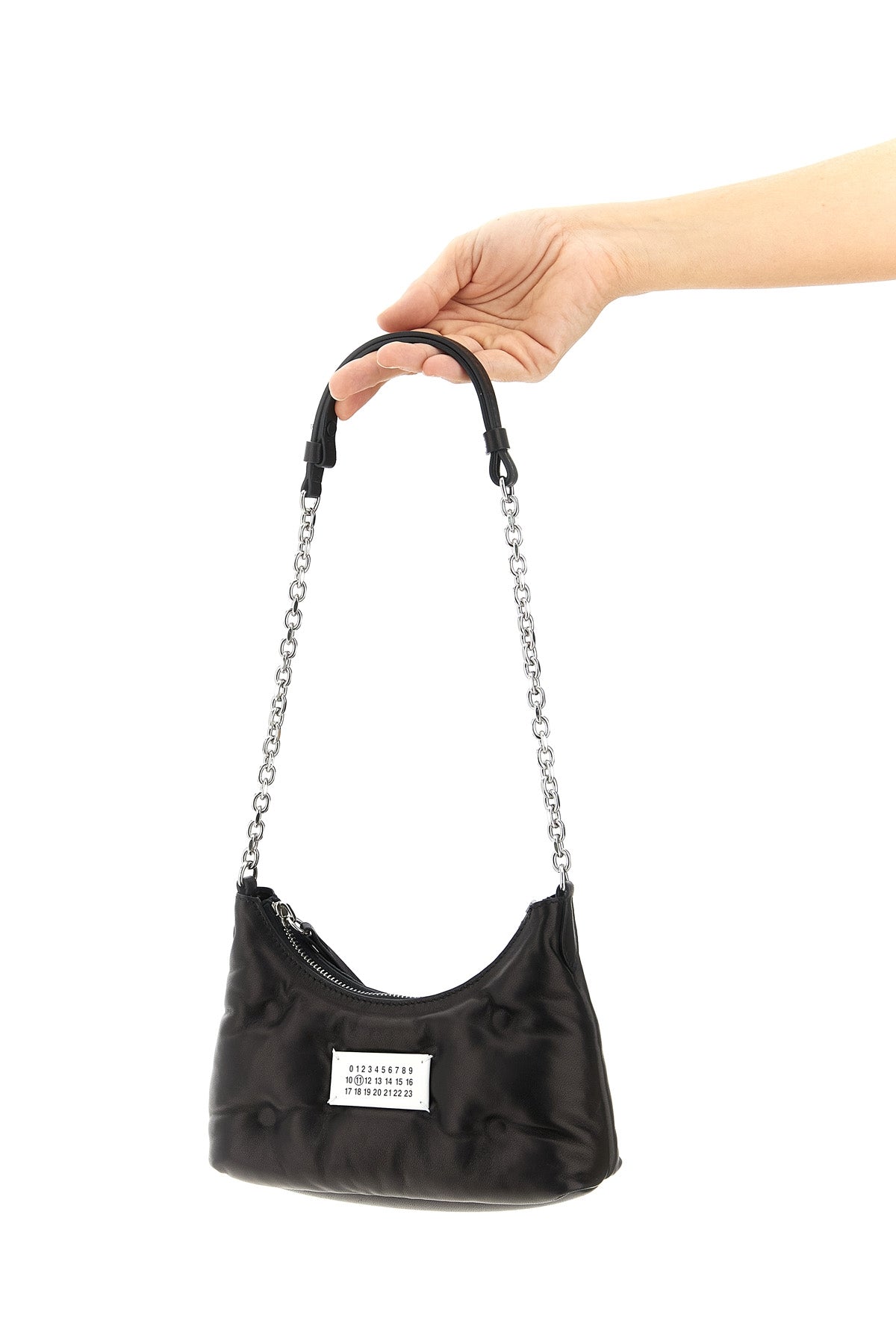 glam slam hobo micro shoulder bag in quilted nappa