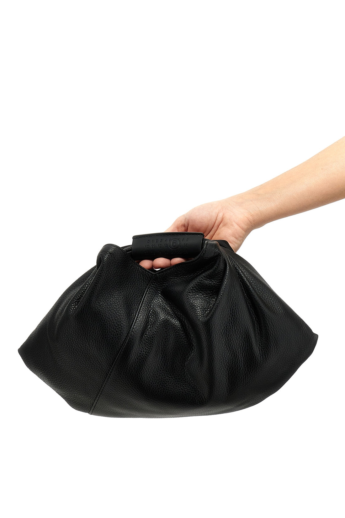 MM6 OS japanese hammered leather handbag