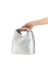 japanese mesh hammered fine leather crossbody bag