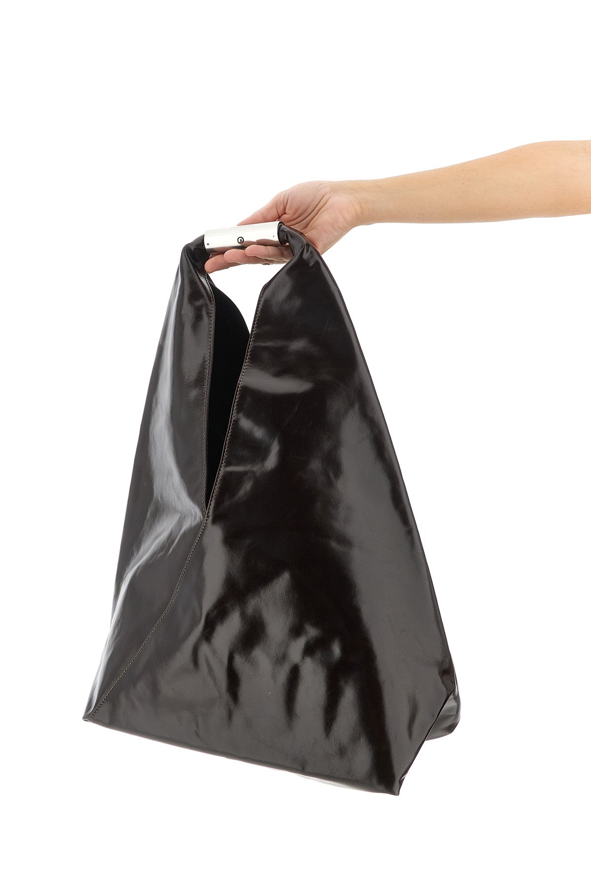 japanese classic semi-gloss leather handbag