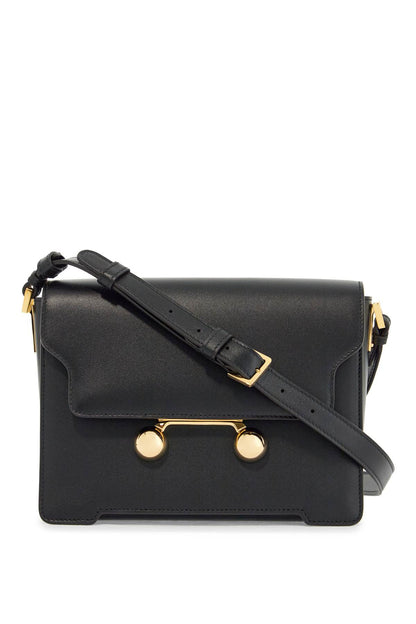 black calfskin shopping bag with distinctive closure