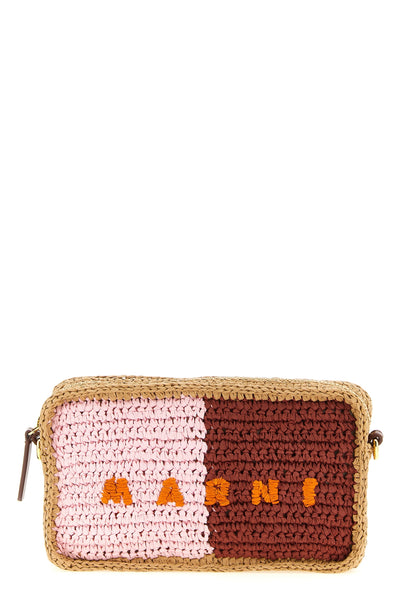 hand-woven raffia paper seaside shoulder strap