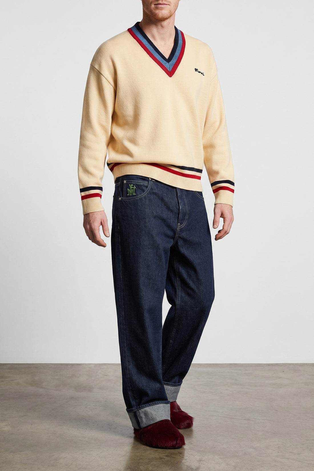 MARNI 40 fussbett long-haired calf leather sabots