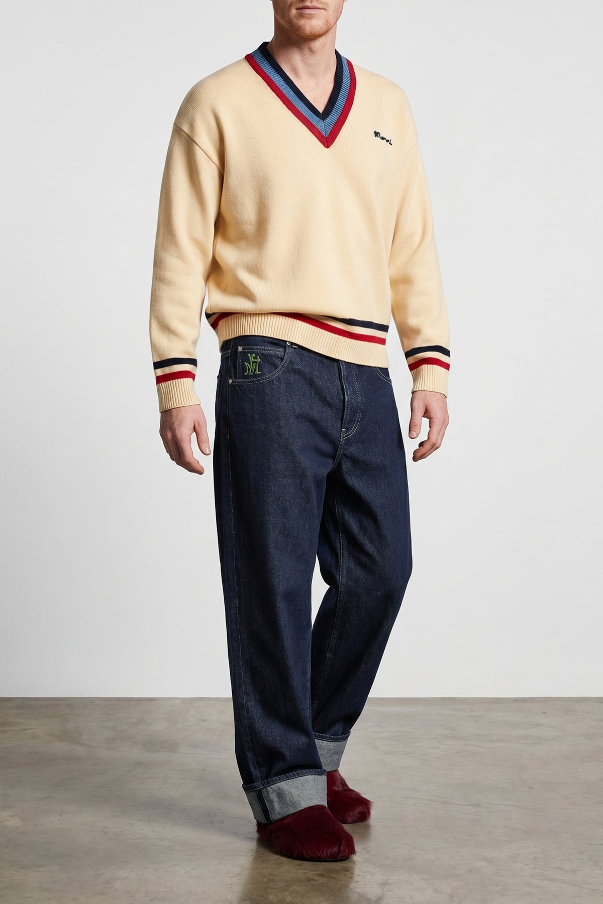fussbett long-haired calf leather sabots