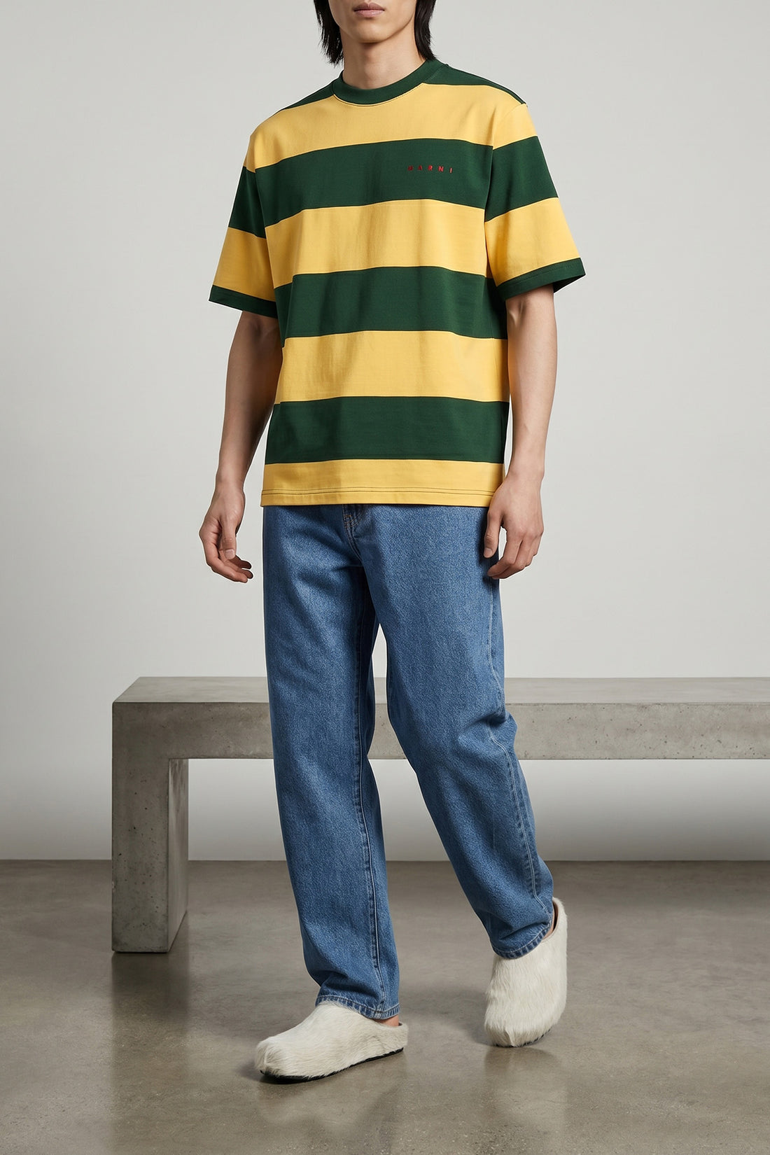 MARNI 40 fussbett long-haired calf leather sabots