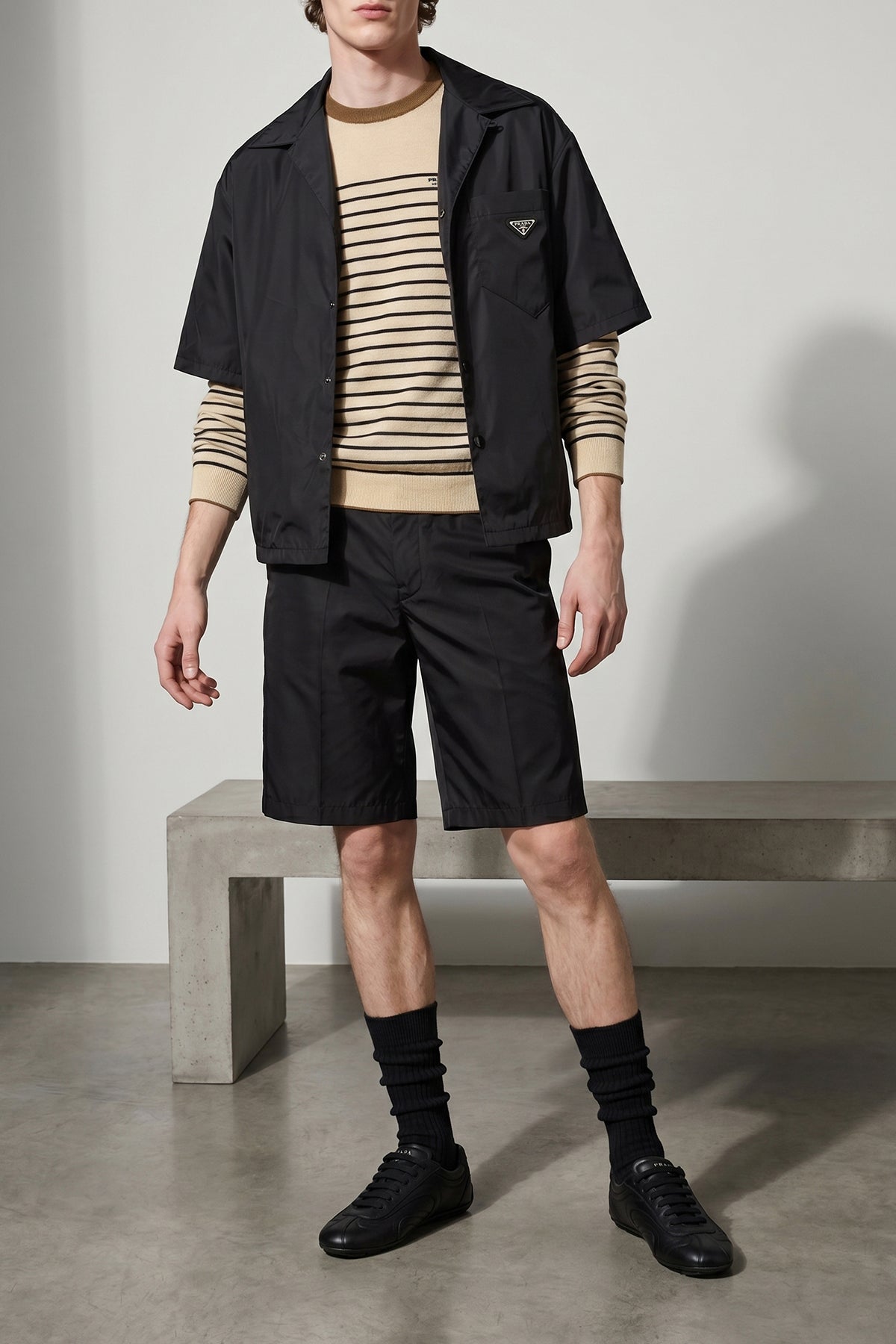 re-nylon bowling shirt