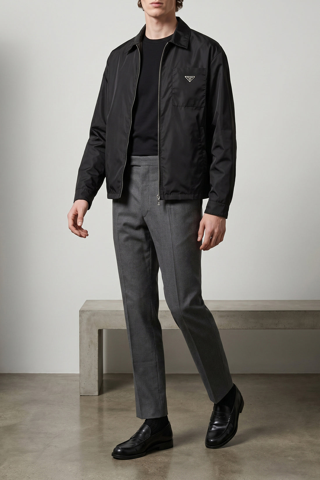 PRADA L re-nylon feather shirt