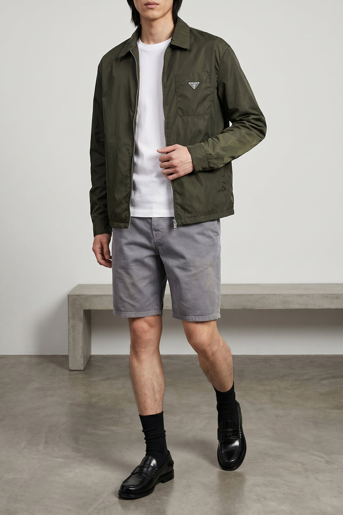 PRADA M re-nylon feather shirt
