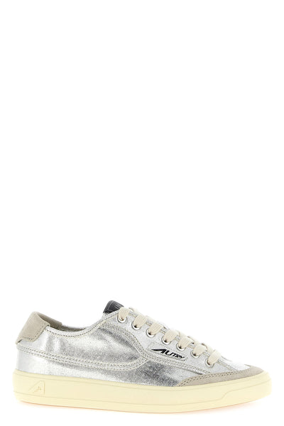 windscape low sneakers in metallic canvas