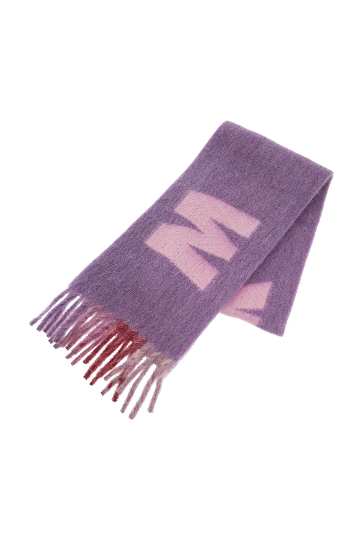 wool and mohair scarf with maxi logo