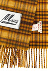 the marni checked scarf is distinguished by a brushed texture that enhances the